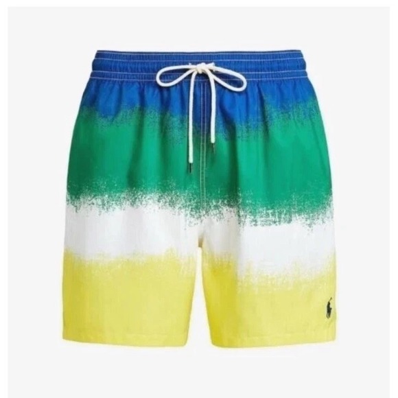 Polo Ralph Lauren Pony Tie Dye  Surf Board Swim Beach Shorts Big & Tall Sz 1XB - Picture 4 of 4
